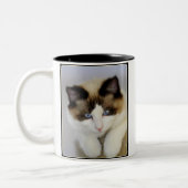 小さい男の子の青 ツートーンマグカップ (左)