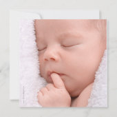 小さい皇族の青い写真の誕生の発表 案内状 (裏面)