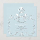 小さい皇族の青い誕生の発表 案内状 (正面/裏面)