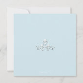 小さい皇族の青い誕生の発表 案内状 (裏面)