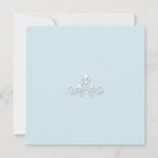 小さい皇族の青い誕生の発表 案内状 (裏面)