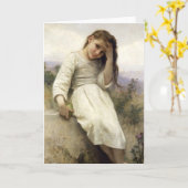 小さい盗人の挨拶状 カード (黄色い花)