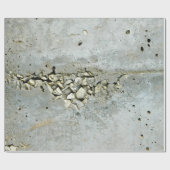 小さい石が付いている割れたコンクリートの壁 ラッピングペーパー (フラット)