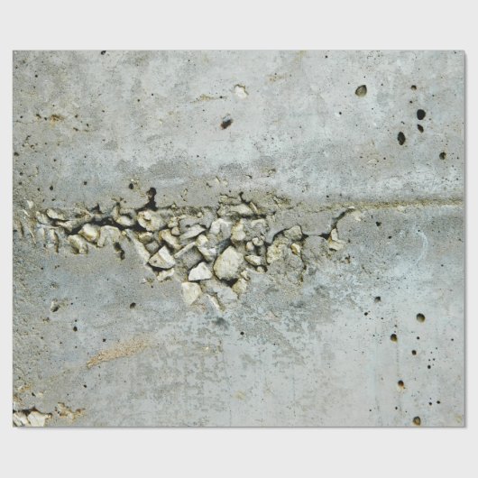 小さい石が付いている割れたコンクリートの壁 ラッピングペーパー (フラット)