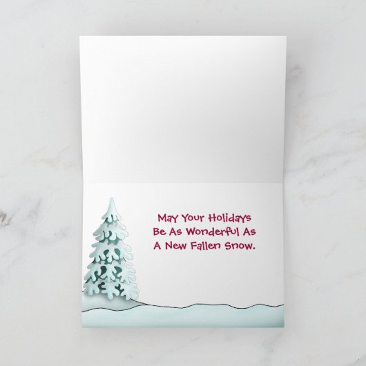 小さい破損の低下のキャンピングカーの休日カード シーズンカード (内部)