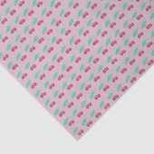 小さい紫のさくらんぼパターン 薄葉紙 (詳細)