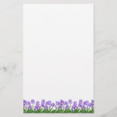 小さい紫色のアイリスによっては文房具が開花します 便箋 (正面)