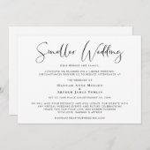小さい結婚小型エレガント 案内状 (正面/裏面)