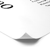 小さい結婚座席表の記号7表 ポスター (角)