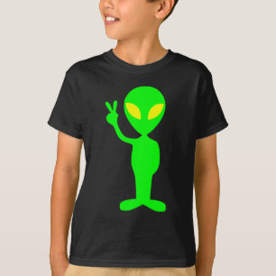 小さい緑のエイリアン Tシャツ