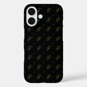 小さい緑のバイク iPhone 16ケース