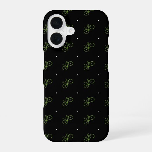 小さい緑のバイク iPhone 16ケース (裏面)