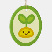 小さい緑の芽 セラミックオーナメント (右)