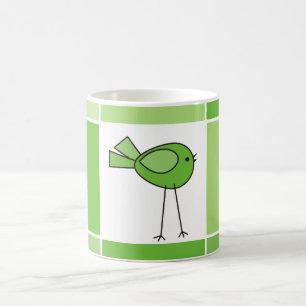 小さい緑の鳥 コーヒーマグカップ