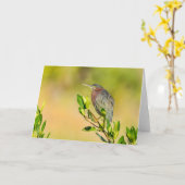 小さい緑の鷲 カード (黄色い花)
