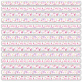 小さい縁どフローラピンクと白 シール (正面)