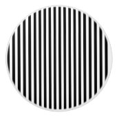 小さい縦の黒のストライプ セラミックノブ (正面)