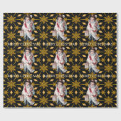 小さい羊飼いの男の子のビクトリア時代の人のクリスマス ラッピングペーパー (フラット)