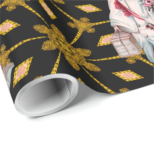 小さい羊飼いの男の子のビクトリア時代の人のクリスマス ラッピングペーパー (ロールコーナー)