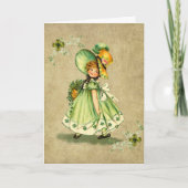 小さい聖者のハンバーグの日女の子の挨拶状 カード (正面)