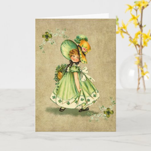 小さい聖者のハンバーグの日女の子の挨拶状 カード (黄色い花)