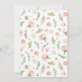 小さい花のマウスのベビーシャワーの招待状 招待状 (裏面)