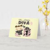 小さい花型女性歌手の第1誕生日のTシャツおよびギフト カード (黄色い花)