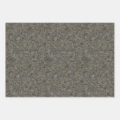 小さい葉自然アートパターン ラッピングペーパーシート (正面2)