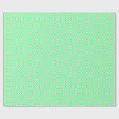 小さい薄緑および白の点検の包装紙 ラッピングペーパー (フラット)