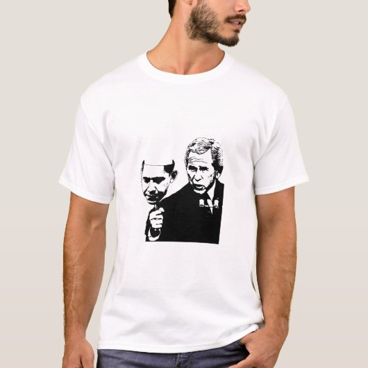 小さい薮のオバマのマスク Tシャツ (正面)