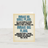 小さい計画のメッセージカードを作らないで下さい カード (正面)