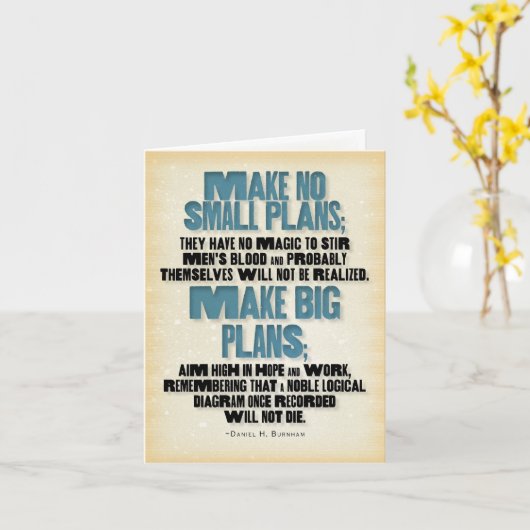 小さい計画のメッセージカードを作らないで下さい カード (黄色い花)