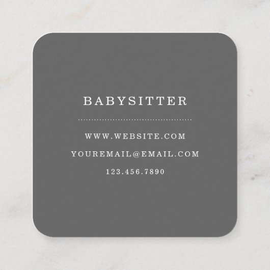 小さい象 スクエア名刺 (裏面)