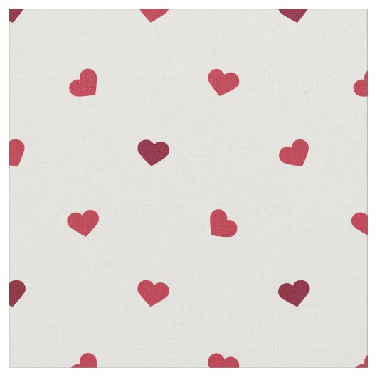 小さい赤いハート ファブリック (クローズアップ)