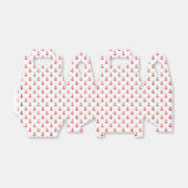 小さい赤と白いかりパターン フェイバーボックス (折り畳みなし)