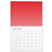小さい赤と白正方形の背景 カレンダー (1月 2026)