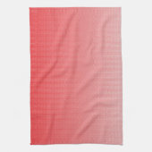 小さい赤と白正方形の背景 キッチンタオル (縦)