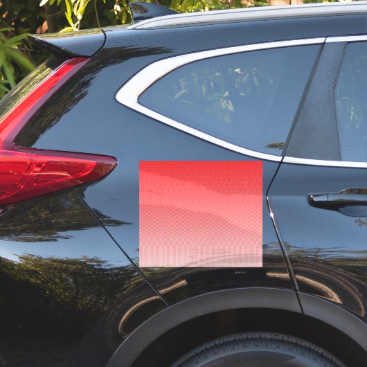 小さい赤と白正方形の背景 シール (車体側面)