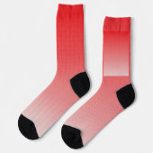 小さい赤と白正方形の背景 ソックス (左)