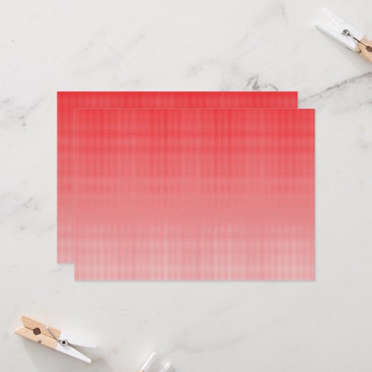 小さい赤と白正方形の背景 招待状 (正面/裏面インサイチュ)