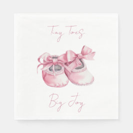 小さい足の指。大きな喜び。女の子だ。 スタンダードランチョンナプキン