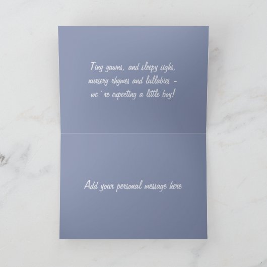 小さい足ブルー 案内状 (内部)