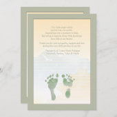 小さい足跡の死別のサンキューカード サンキューカード (正面/裏面)