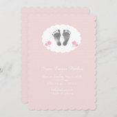 小さい足跡の誕生の発表 案内状 (正面/裏面)