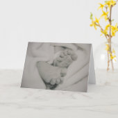 小さい足 カード (黄色い花)