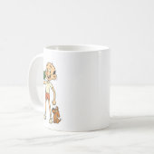 小さい重さ。ビッグ・スピリット。ニノやる気を起こさせる漫画 コーヒーマグカップ (正面左)