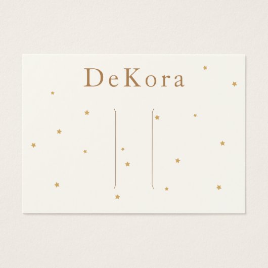 小さい金ゴールドスタースヘアクリップバレットディスプレイカード (正面)