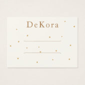 小さい金ゴールドスタースヘアクリップバレットディスプレイカード (正面)