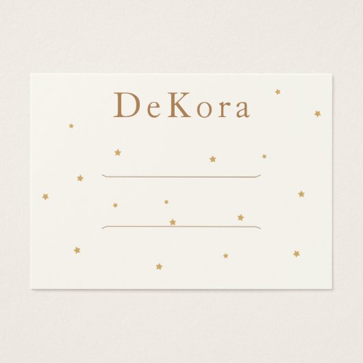 小さい金ゴールドスタースヘアクリップバレットディスプレイカード (正面)