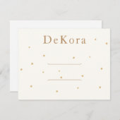 小さい金ゴールドスタースヘアクリップバレットディスプレイカード ノートカード (正面/裏面)